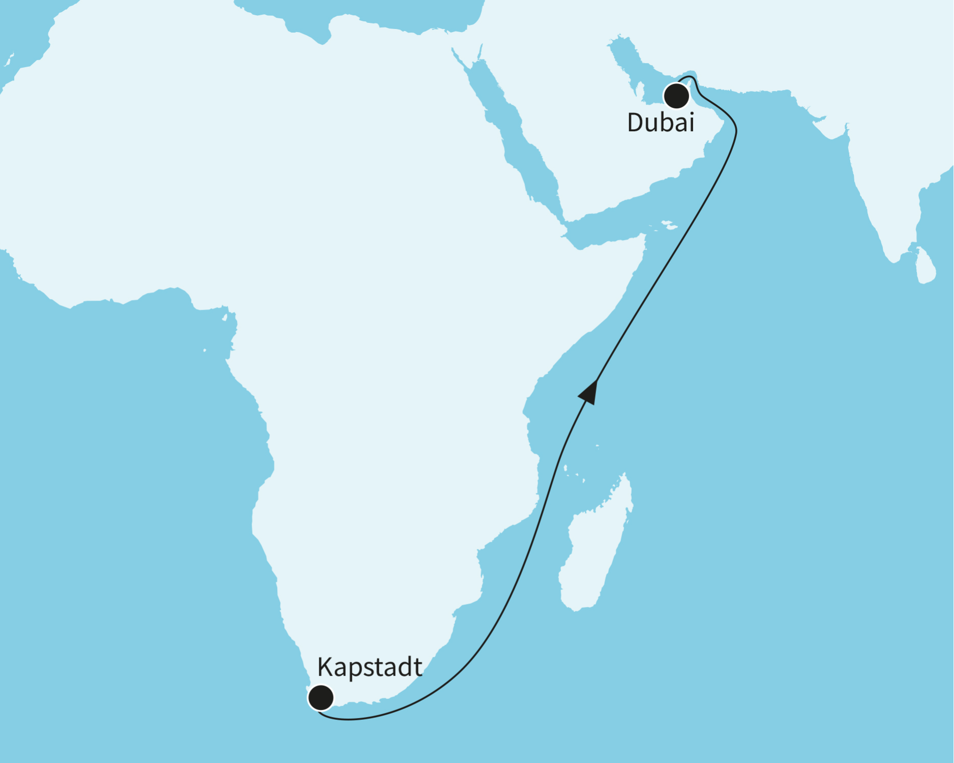 Auszeit zwischen den Kontinenten - Die Route